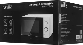 Микроволновая Печь Willz MOS-2009MW 20л. 700Вт белый - купить недорого с доставкой в интернет-магазине
