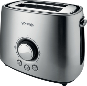 Тостер Gorenje T1000E 1000Вт серебристый/черный - купить недорого с доставкой в интернет-магазине