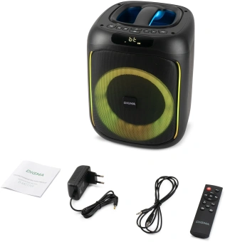 Минисистема Digma D-MC1700 черный 30Вт FM USB BT micro SD - купить недорого с доставкой в интернет-магазине