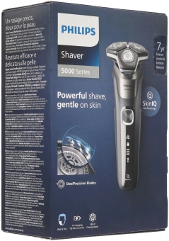 Бритва роторная Philips Series 5000 S5887/10 реж.эл.:3 питан.:аккум. серый - купить недорого с доставкой в интернет-магазине