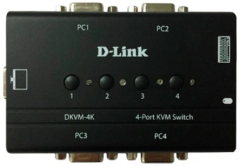 Переключатель KVM D-Link DKVM-4K 4xPC port (DKVM-4K/B3A) - купить недорого с доставкой в интернет-магазине