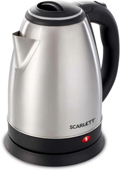 Чайник электрический Scarlett SC-EK21S26 2л. 1800Вт серебристый корпус: металл/пластик (EK21S26) - купить недорого с доставкой в интернет-магазине