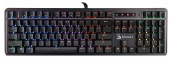Клавиатура A4Tech B975 механическая черный USB Multimedia for gamer LED (подставка для запястий) кабель 1.8м - купить недорого с доставкой в интернет-магазине