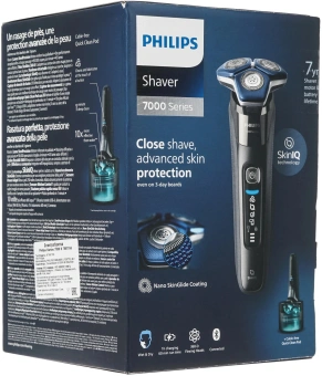 Бритва роторная Philips Series 7000 S7887/55 реж.эл.:3 питан.:аккум. черный/синий - купить недорого с доставкой в интернет-магазине