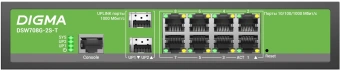 Коммутатор Digma DSW708G-2S-T (L2+) 8x1Гбит/с 2SFP управляемый - купить недорого с доставкой в интернет-магазине