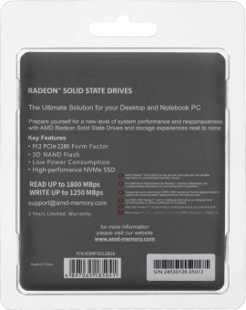 Накопитель SSD AMD PCIe 3.0 x4 128GB R3MP30128G8 Radeon M.2 2280 - купить недорого с доставкой в интернет-магазине