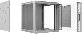 Шкаф коммутационный Cabeus (SH-05F-9U60/35) настенный 9U 600x350мм пер.дв.стекл 60кг серый 290мм 501мм IP20 сталь - купить недорого с доставкой в интернет-магазине