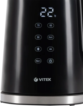 Чайник электрический Vitek VT-8827 1.7л. 2200Вт черный корпус: стекло/металл - купить недорого с доставкой в интернет-магазине