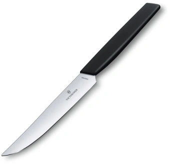 Нож кухонный Victorinox Swiss Modern (6.9003.12) стальной столовый для стейка лезв.120мм прямая заточка черный - купить недорого с доставкой в интернет-магазине