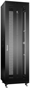 Шкаф коммутационный Cabeus (ND-05C-42U60/80-BK) напольный 42U 600x800мм пер.дв.перфор. задн.дв.перфор. 800кг черный 700мм 2055мм IP20 сталь - купить недорого с доставкой в интернет-магазине