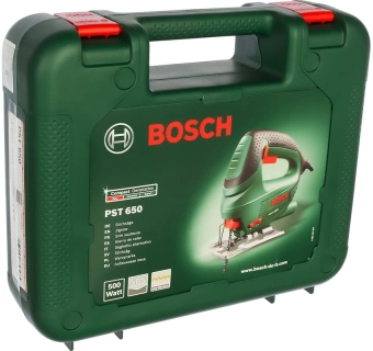 Лобзик Bosch PST 650 500Вт 3100ходов/мин от электросети (кейс в комплекте) - купить недорого с доставкой в интернет-магазине