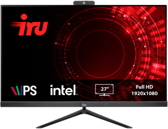 Моноблок IRU Office 27IH5 27" Full HD i5 11400 (2.6) 8Gb SSD240Gb UHDG 730 FreeDOS GbitEth WiFi BT 120W Cam черный 1920x1080 - купить недорого с доставкой в интернет-магазине