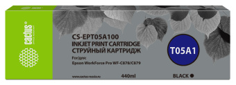 Картридж струйный Cactus CS-EPT05A100 T05A1 черный (440мл) для Epson WorkForce Pro WF-C878/C879 - купить недорого с доставкой в интернет-магазине