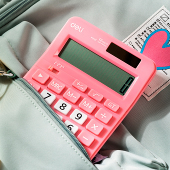Калькулятор настольный Deli EM210FPINK розовый 12-разр. - купить недорого с доставкой в интернет-магазине