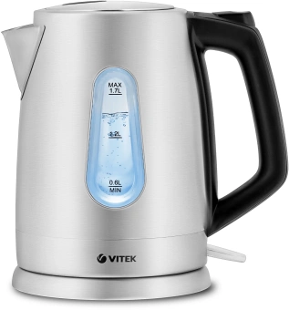 Чайник электрический Vitek VT-7087 1.7л. 2150Вт сталь корпус: нерж.сталь - купить недорого с доставкой в интернет-магазине