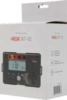 Мегаомметр RGK RT-10 цифровой черный (755238) - купить недорого с доставкой в интернет-магазине