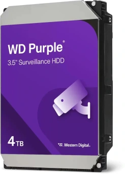 Жесткий диск WD SATA-III 4TB WD44PURZ Surveillance Purple (5400rpm) 128Mb 3.5" - купить недорого с доставкой в интернет-магазине