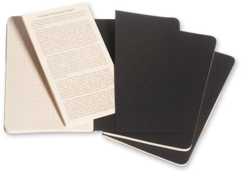 Блокнот Moleskine CAHIER JOURNAL QP312 Pocket 90x140мм обложка картон 64стр. клетка черный (3шт) - купить недорого с доставкой в интернет-магазине