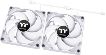 Вентилятор для корпуса Thermaltake CT120 120х120x25 белый 4-pin 25.8дБ (упак.:2шт) (CL-F151-PL12WT-A) Ret - купить недорого с доставкой в интернет-магазине
