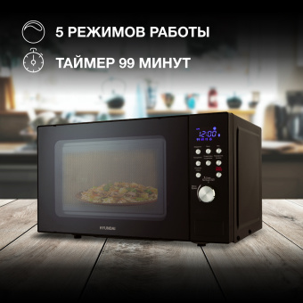 Микроволновая Печь Hyundai HYM-D3033 20л. 700Вт черный - купить недорого с доставкой в интернет-магазине