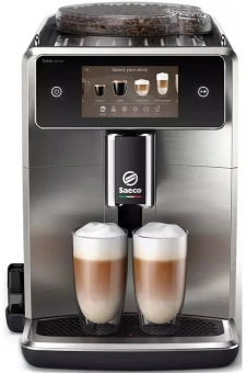 Кофемашина Saeco SM8785/00 серебристый - купить недорого с доставкой в интернет-магазине