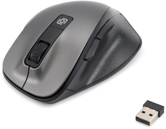 Мышь Оклик 504MW черный/серый оптическая (1600dpi) silent беспроводная USB (6but) - купить недорого с доставкой в интернет-магазине