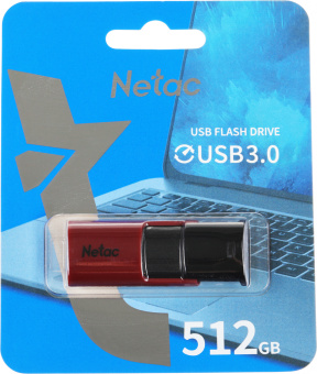 Флеш Диск Netac 512GB U182 NT03U182N-512G-30RE USB3.0 красный/черный - купить недорого с доставкой в интернет-магазине
