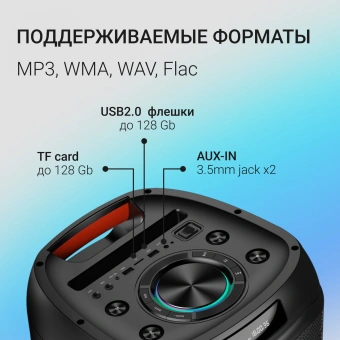 Минисистема Digma D-MC1722 черный 60Вт FM USB BT micro SD - купить недорого с доставкой в интернет-магазине