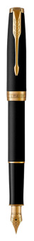 Ручка перьев. Parker Sonnet Core F528 (CW1931516) Matte Black GT F сталь нержавеющая подар.кор. - купить недорого с доставкой в интернет-магазине