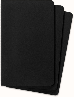 Блокнот Moleskine CAHIER JOURNAL QP318 Large 130х210мм обложка картон 80стр. нелинованный черный (3шт) - купить недорого с доставкой в интернет-магазине
