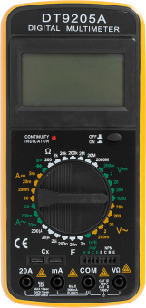 Мультиметр Ресанта DT 9205A цифровой черный/желтый - купить недорого с доставкой в интернет-магазине