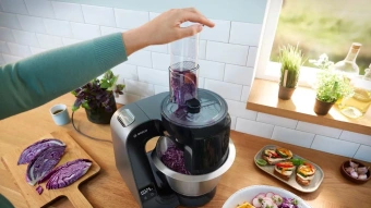 Кухонная машина Bosch Mum5 MUM5X планетар.вращ. 1000Вт черный/серый - купить недорого с доставкой в интернет-магазине