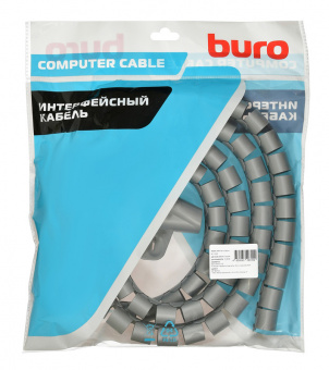Кабельный органайзер Buro BHP CG252S Spiral Hose 25x2000mm Silver - купить недорого с доставкой в интернет-магазине