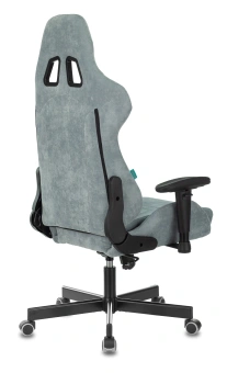 Кресло игровое Zombie VIKING KNIGHT Fabric серо-голубой Light-28 с подголов. крестов. металл - купить недорого с доставкой в интернет-магазине