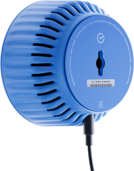 Умная колонка Sber Boom Mini SBDV-00095 Салют голубой 5W 1.0 BT/Wi-Fi (SBDV-00095L) - купить недорого с доставкой в интернет-магазине