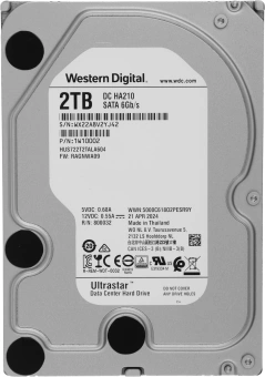 Жесткий диск WD SATA-III 2TB 1W10002 HUS722T2TALA604 Ultrastar DC HA210 (7200rpm) 128Mb 3.5" - купить недорого с доставкой в интернет-магазине
