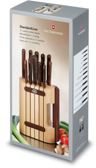Набор ножей кухон. Victorinox Wood (5.1150.11) компл.:11предм. с подставкой дерево подар.коробка - купить недорого с доставкой в интернет-магазине