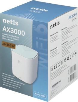 Бесшовный Mesh роутер Netis Neme X30S (NEME X30S (1 PACK)) AX3000 10/100/1000BASE-TX белый - купить недорого с доставкой в интернет-магазине