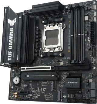 Материнская плата Asus TUF GAMING B850M-E WIFI SocketAM5 AMD B850 4xDDR5 mATX AC`97 8ch(7.1) 2.5Gg RAID+HDMI+DP - купить недорого с доставкой в интернет-магазине