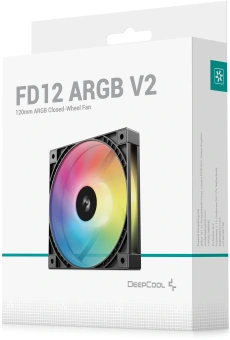 Вентилятор для корпуса Deepcool FD12 V2 ARGB 120х120x25 черный 4-pin 26.57дБ (R-FD12ARGBV2-BKAPN1-G) Ret - купить недорого с доставкой в интернет-магазине
