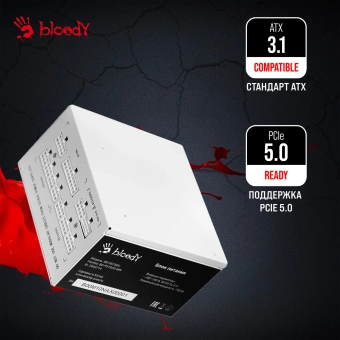 Блок питания Bloody ATX 750W BD-PS750G 80+ gold (20+4pin) APFC 120mm fan 6xSATA Cab Manag RTL - купить недорого с доставкой в интернет-магазине