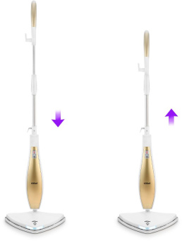 Швабра паровая Kitfort KT-1014 1300Вт золотистый/белый - купить недорого с доставкой в интернет-магазине