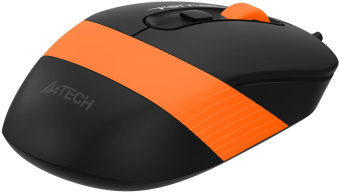 Мышь A4Tech Fstyler FM10S черный/оранжевый оптическая 1600dpi silent USB 3but (FM10S USB ORANGE) - купить недорого с доставкой в интернет-магазине
