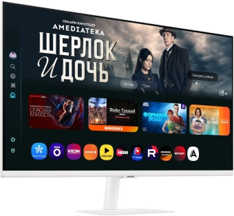 Монитор Samsung 32" M7 S32FM703UIXCI белый VA LED 16:9 HDMI M/M матовая 3000:1 300cd 178гр/178гр 3840x2160 60Hz 4K USB 6.8кг - купить недорого с доставкой в интернет-магазине