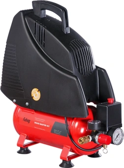 Компрессор поршневой Fubag Wood Master Kit безмасляный 180л/мин 6л 1100Вт красный/черный - купить недорого с доставкой в интернет-магазине