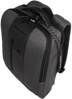 Рюкзак мужской Piquadro Brief2 CA4818BR2/GRN серый/черный нейлон/натур.кожа - купить недорого с доставкой в интернет-магазине