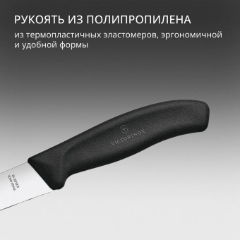 Нож кухонный Victorinox Swiss Classic (6.8103.18B) стальной разделочный лезв.180мм прямая заточка черный блистер - купить недорого с доставкой в интернет-магазине