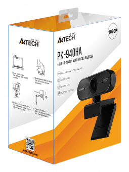 Камера Web A4Tech PK-940HA черный 2Mpix (1920x1080) USB2.0 с микрофоном - купить недорого с доставкой в интернет-магазине
