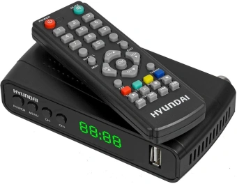 Ресивер DVB-T2 Hyundai H-DVB520 + WiFi-адаптер черный - купить недорого с доставкой в интернет-магазине