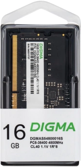 Память DDR5 16GB 4800MHz Digma DGMAS54800016S RTL PC5-38400 CL40 SO-DIMM 262-pin 1.1В single rank Ret - купить недорого с доставкой в интернет-магазине